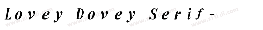 Lovey Dovey Serif字体转换